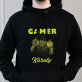 Gamer - Fekete kapucnis pulóver férfiakna