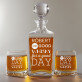 Good day - Gravírozott whisky kancsó és poharak készlete