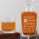 Good day - Gravírozott whisky kancsó és poharak készlete