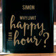 Happy Hour - Gravírozott laposüveg flaska