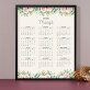 Név virágok - Naptár keretben Név virágok - Naptár keretben