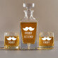 Keresztnév - Gravírozott whisky kancsó és poharak készlete