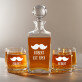 Keresztnév - Gravírozott whisky kancsó és poharak készlete