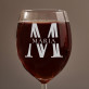 Monogram, keresztnév - Borospohár