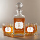 Monogram - Gravírozott whisky kancsó és poharak készlete