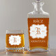 Monogram - Gravírozott whisky kancsó és poharak készlete