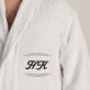 Monogramok - Fehér férfi fürdőköpeny