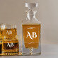 Monogramok - Gravírozott whisky kancsó és poharak készlete