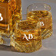 Monogramok - Gravírozott whisky kancsó és poharak készlete