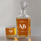 Monogramok - Gravírozott whisky kancsó és poharak készlete