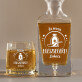 Az orvos egészségére - Gravírozott whisky kancsó és poharak készlete