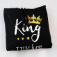 King - Fekete kapucnis pulóver férfiakna