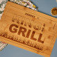 King of the grill - Gravírozott bambusz vágódeszka