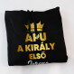 Apu a király - Fekete kapucnis pulóver férfiakna