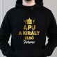 Apu a király - Fekete kapucnis pulóver férfiakna