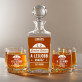 Limited edition - Gravírozott whisky kancsó és poharak készlete