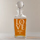 Love - Gravírozott whisky kancsó