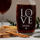 Love - Boroskancsó és 2 borospohár készlete