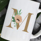 monogram virág - Személyre szabott bögre