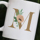 monogram virág - Személyre szabott bögre