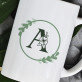 Monogram egy virágkörben - Személyre szabott bögre