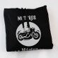 Motoros - Fekete kapucnis pulóver férfiakna