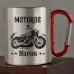 motoros - Fém bögre karabinerrel motoros - Fém bögre karabinerrel