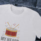 My heart beats like a drum - Koszulka męska z nadrukiem