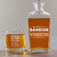 Tölts fel - Gravírozott whisky kancsó és poharak készlete