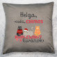 cuki cirmos karácsony - Díszpárna