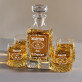 Old no - Gravírozott whisky kancsó és poharak készlete