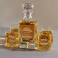 Ornaments - Gravírozott whisky kancsó és poharak készlete