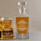 Ornaments - Gravírozott whisky kancsó és poharak készlete