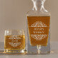 Ornaments - Gravírozott whisky kancsó és poharak készlete