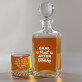 Poet - Gravírozott whisky kancsó és poharak készlete