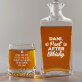Poet - Gravírozott whisky kancsó és poharak készlete