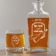 Úgy iszik. Mint senki más - Gravírozott whisky kancsó és poharak készlete