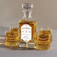 Single barrel - Gravírozott whisky kancsó és poharak készlete