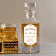 Single barrel - Gravírozott whisky kancsó és poharak készlete