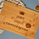 csipkerózsika - Gravírozott bambusz vágódeszka
