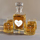 Apa - Gravírozott whisky kancsó és poharak készlete