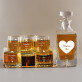 Apa - Gravírozott whisky kancsó és poharak készlete