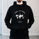Travel hoodie - Fekete kapucnis pulóver férfiakna