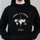 Travel hoodie - Fekete kapucnis pulóver férfiakna
