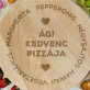 Kedvenc pizza fajta - Forgatható tálaló deszka