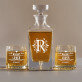 Whisky lover - Gravírozott whisky kancsó és poharak készlete