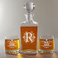 Whisky lover - Gravírozott whisky kancsó és poharak készlete