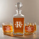 Whisky lover - Gravírozott whisky kancsó és poharak készlete