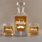 Whisky time - Gravírozott whisky kancsó és poharak készlete Whisky time - Gravírozott whisky kancsó és poharak készlete