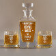 Igyál meg - Gravírozott whisky kancsó és poharak készlete